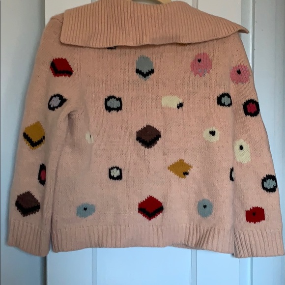 Anthropologie knit sweater with colorful circles - Picture 2 of 10